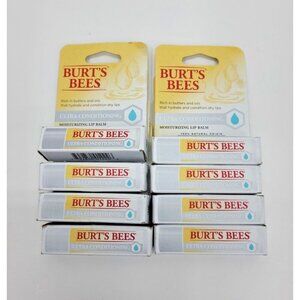 Burt's Bees Beeswax Lip Balm Ultra Conditioning Moisturizing Lot of 8